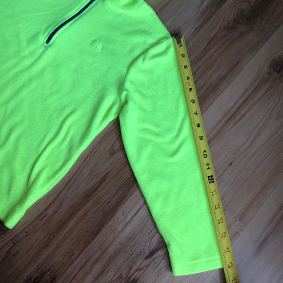 OLD NAVY Pullover Fleece Hoodie Shirt 1/2 Zip Pockets Medium Yellow Boy’s UNISEX - Picture 6 of 11